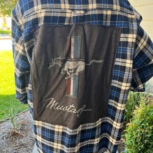 Ford Mustang Flannel Shirt unisex size Large